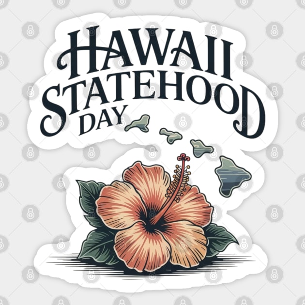 Hawaii '59 A Legacy Woven – Statehood DAY Sticker by stitchloom